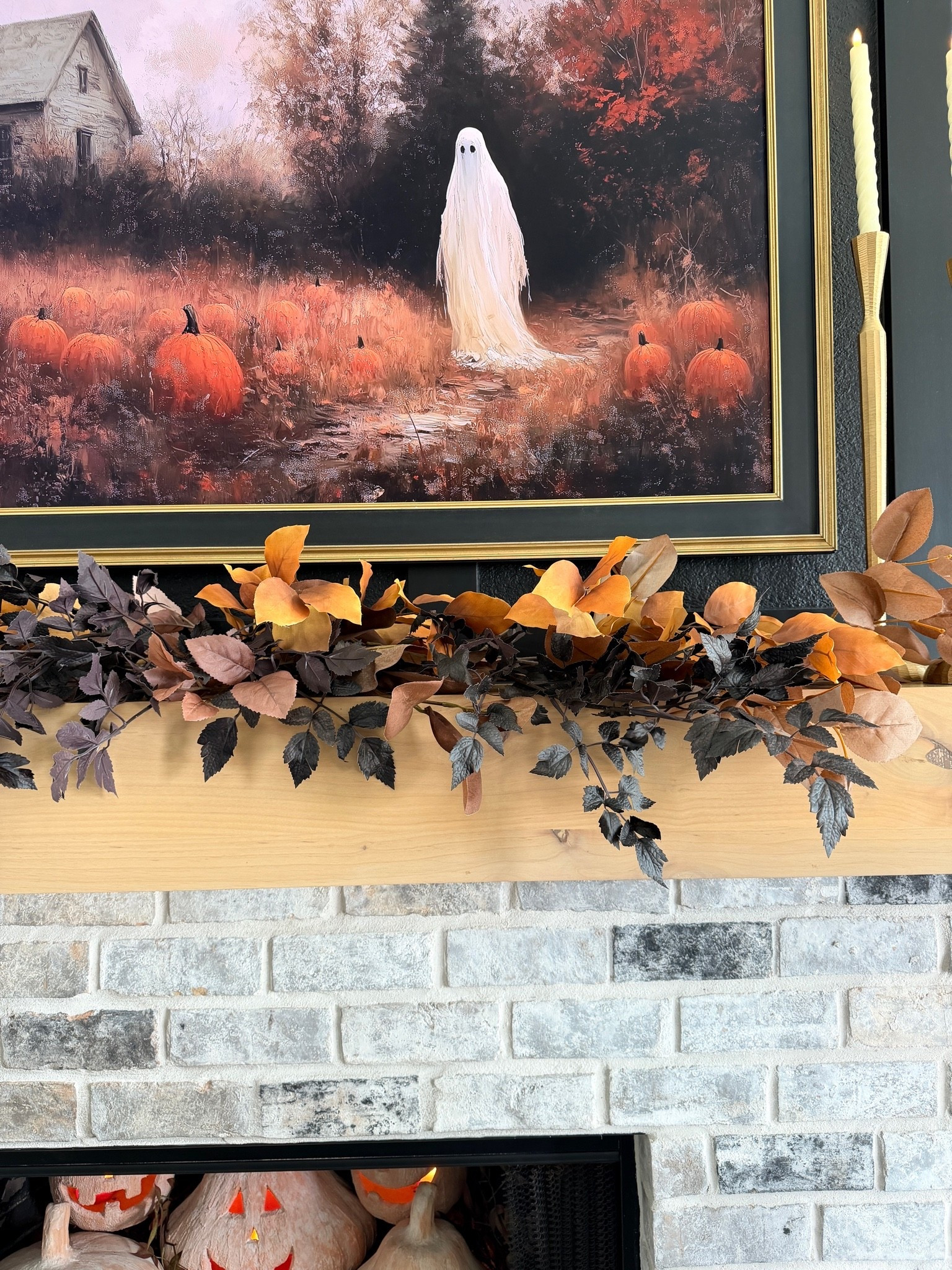 Linked two of the 3 stems I used on the fall mantle! The other are old but I included a few options too. I’d mix 3 different styles and layer them.