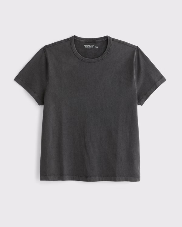 Men's Classic Polished Cropped Tee | Men's Tops | Abercrombie.com | Abercrombie & Fitch (US)