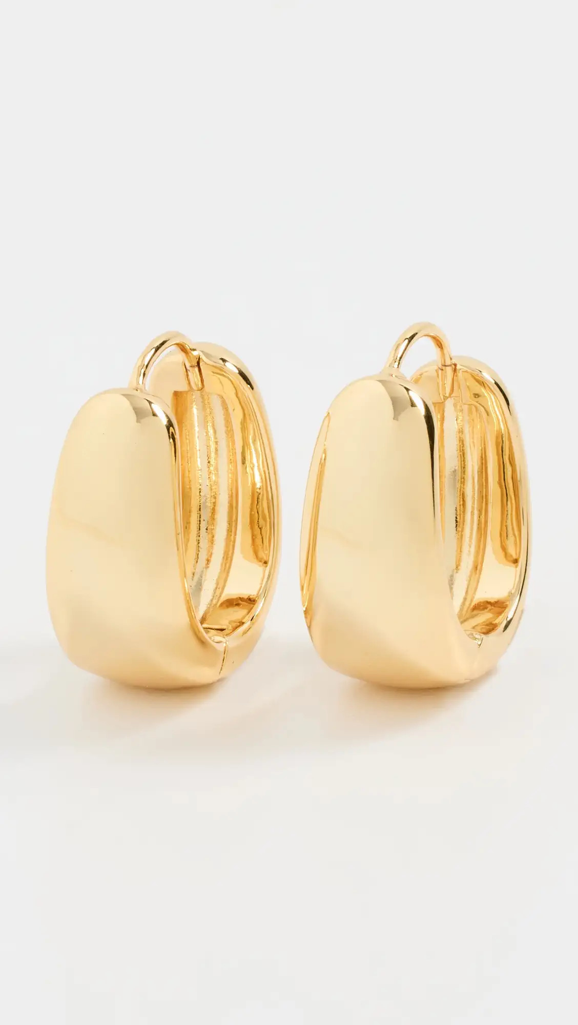 By Adina Eden Solid Mini Super Wide Hoop Earrings | Shopbop | Shopbop