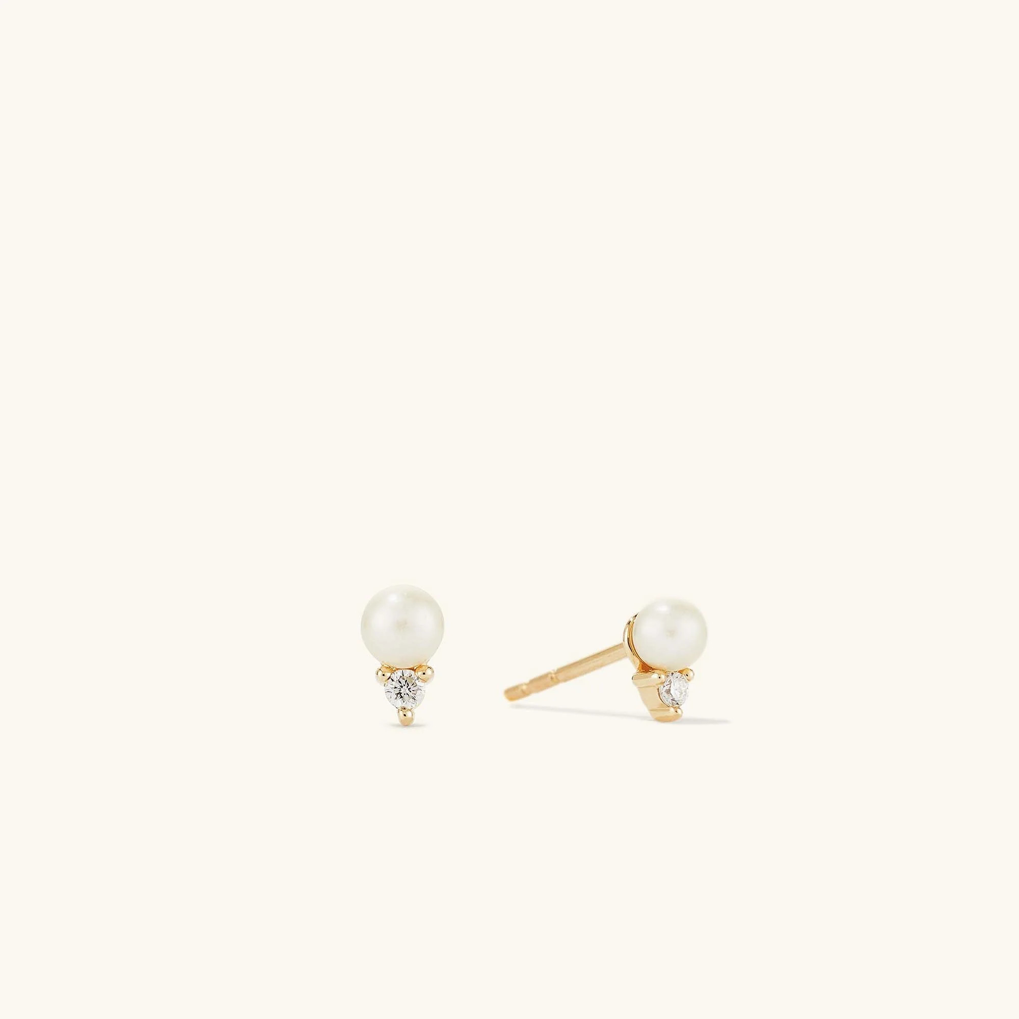 Diamond Pearl Studs | Mejuri Fine Crew