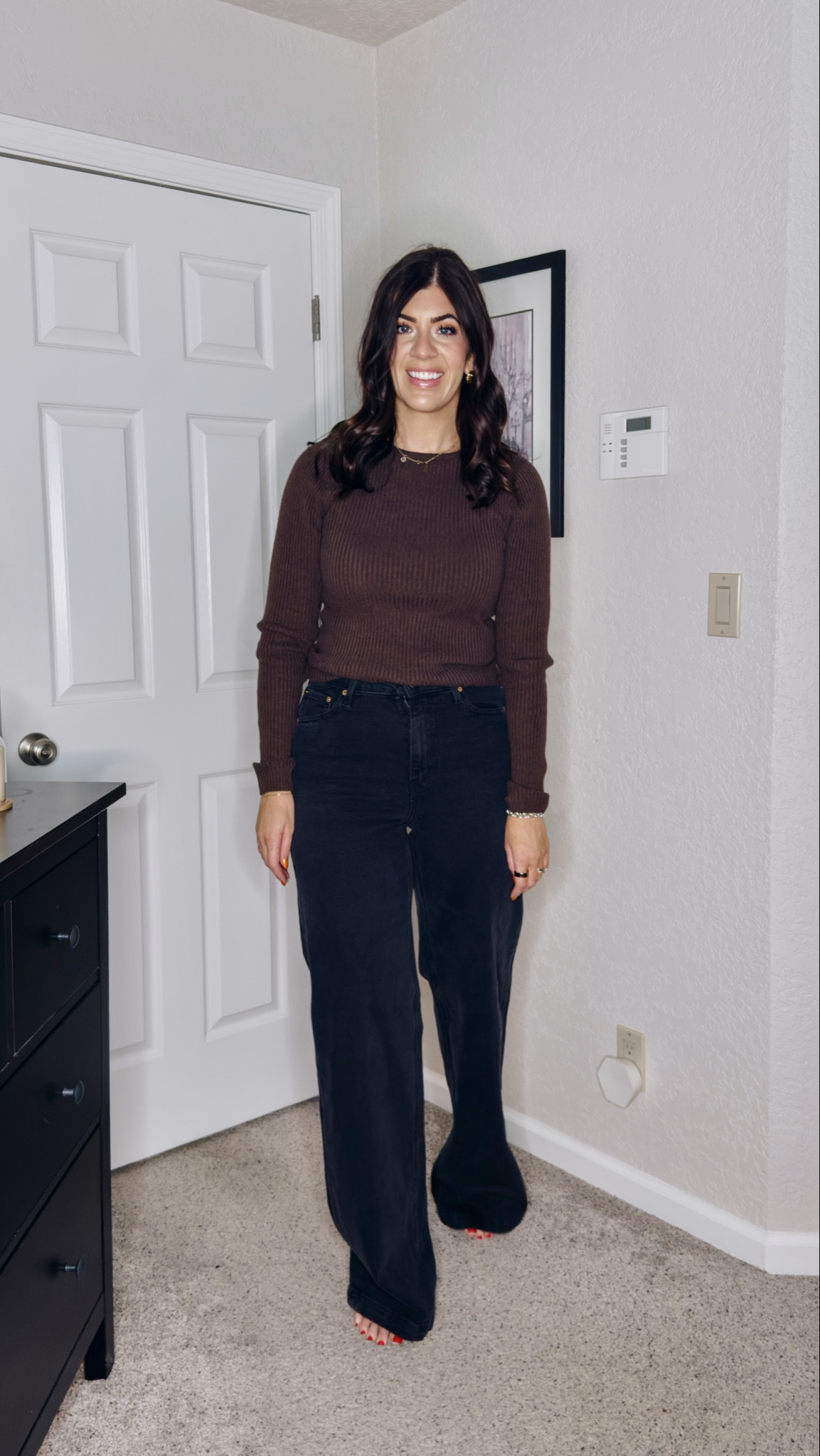 Gap sale try on
In a medium ribbed crewneck
29 Chevy tall in washed black wide leg jeans (need the regular long length ) 

#LTKMidsize #LTKTall #LTKSaleAlert