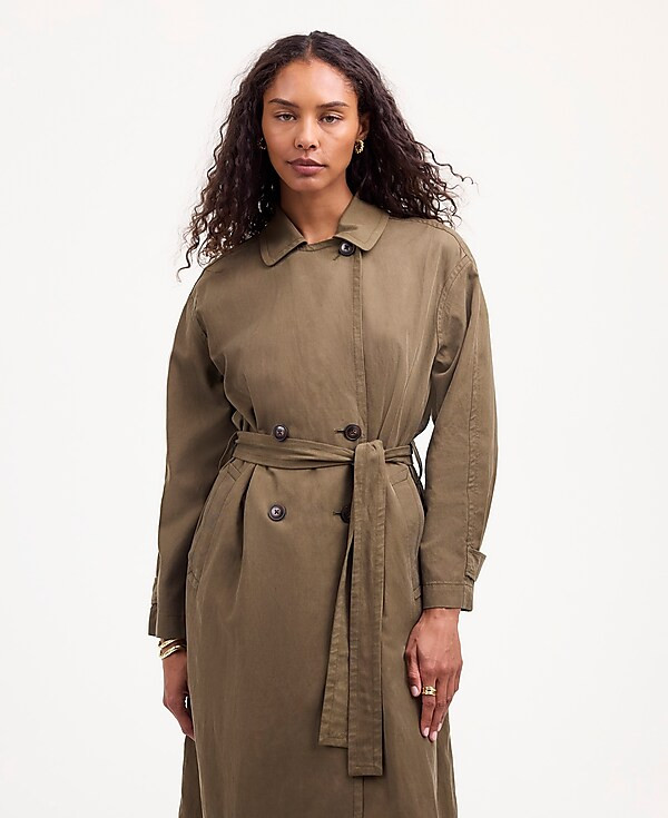 Belted Trench Coat in Drapey Twill | Madewell | Madewell