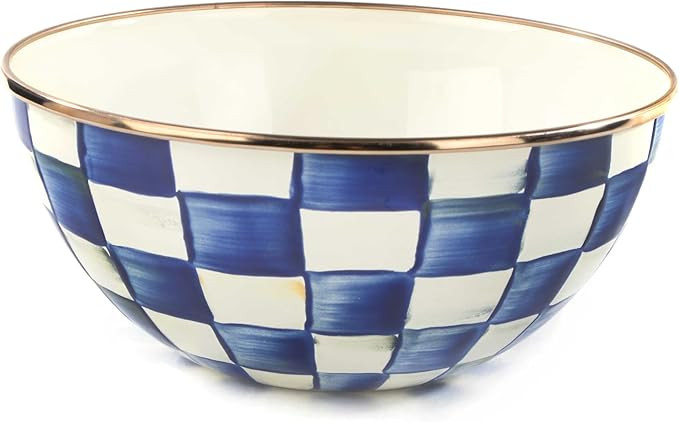 MACKENZIE-CHILDS Enamel Everyday Bowl, Serving Bowl for Entertaining, Small, Blue-and-White Royal... | Amazon (US)