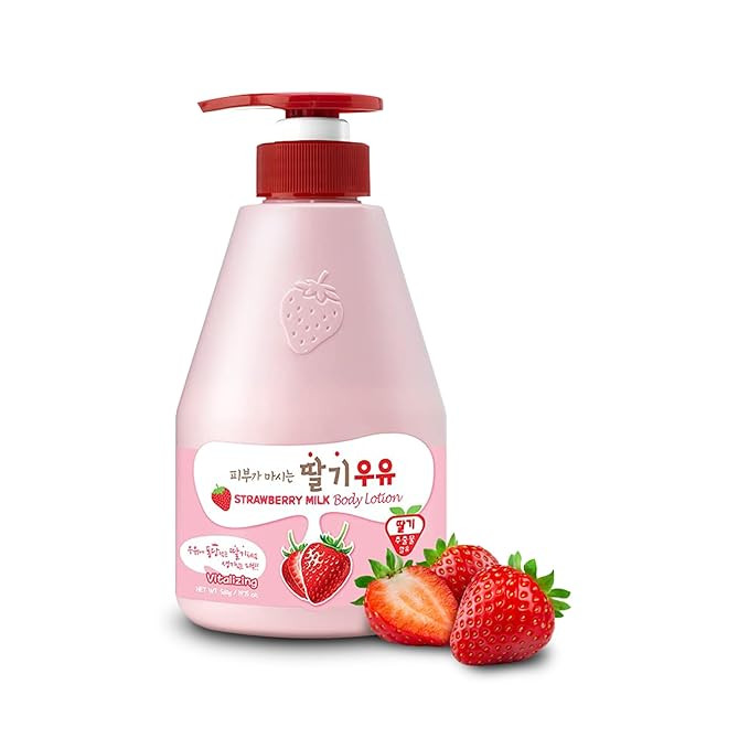 WELCOS KWAILNARA Strawberry Milk Body Lotion – Deeply Hydrating & Lightweight Korean Body Lotio... | Amazon (US)