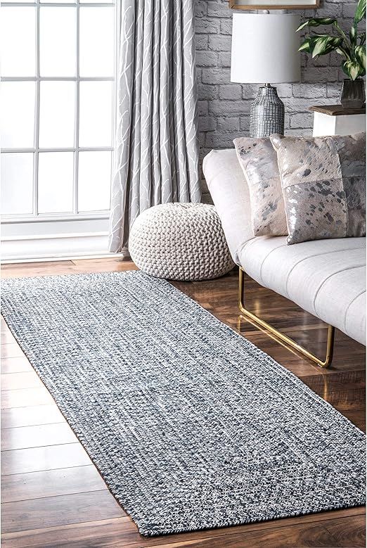 nuLOOM Wynn Braided Indoor/Outdoor Runner Rug, 2' 6" x 8', Light Blue | Amazon (US)