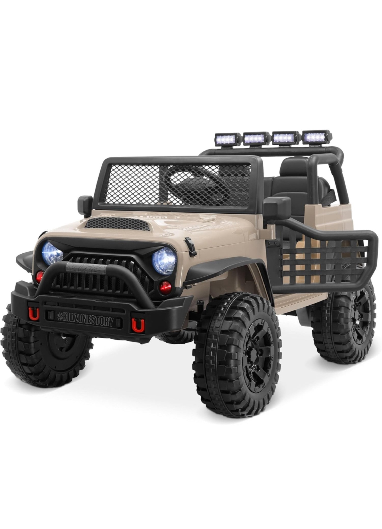 Kidzone Ride On Truck Car 12V 3.8 MPH Kids 2-Seater Electric Vehicles w/Personalize License Plate, 4-Wheeler Suspension, Parent Remote Control, MP3, 3 Speeds, LED Lights, Bluetooth, Radio - Sand

#LTKKids #LTKSaleAlert #LTKFamily
