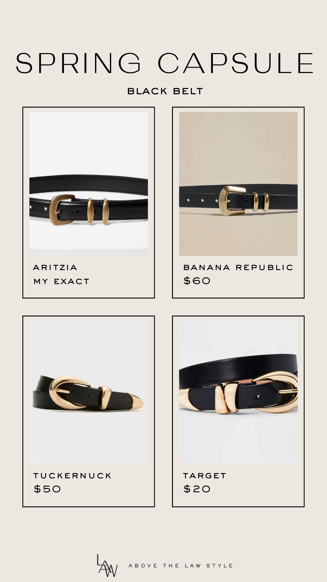 Spring Capsule: Black Belt

#LTKFindsUnder100 #LTKStyleTip #LTKFindsUnder50