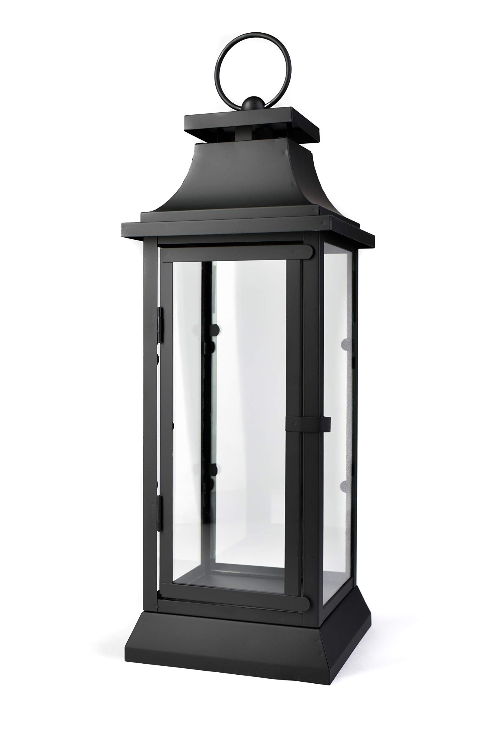 Serene Spaces Living Black Hurricane Lanterns with Clear Glass Panels, Perfect for Home Decor, Pa... | Amazon (US)