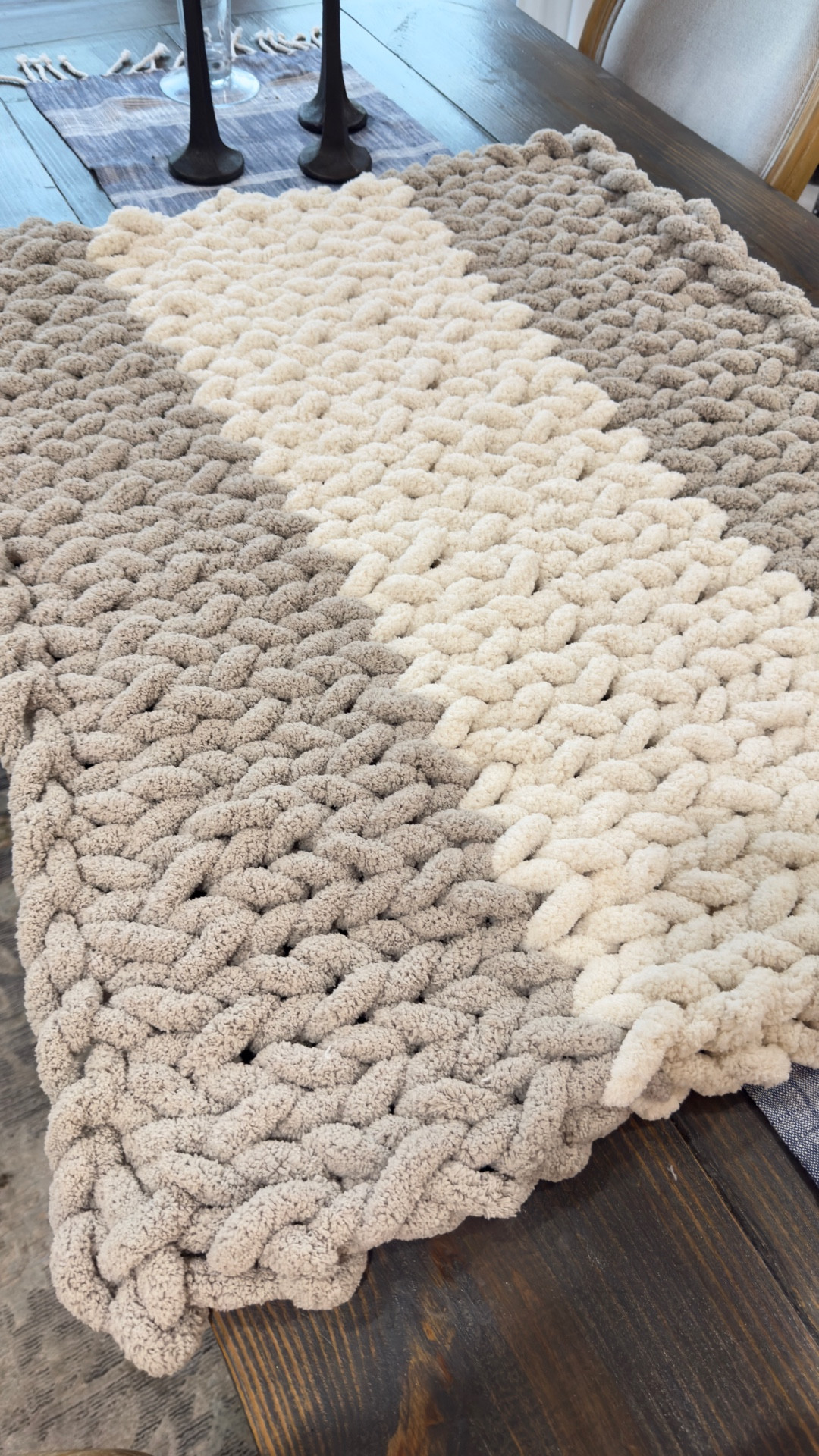 I’ve taught chunky blanket classes in the barn and people have always asked me for a tutorial so here it goes.  Also available online. Link in bio! #chunkyblankettutorial #chunkyblanket #fyp 

#LTKHome #LTKFamily #LTKSeasonal