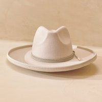 Etta Pencil Brim Fedora Hat, Vegan Felt Sand Rancher Fedora, Stiff Wide Hat | Etsy (US)