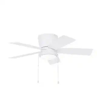 Home Decorators Collection Arleigh 44 in. LED Outdoor White Ceiling Fan with Light-AM589H-WH - Th... | The Home Depot