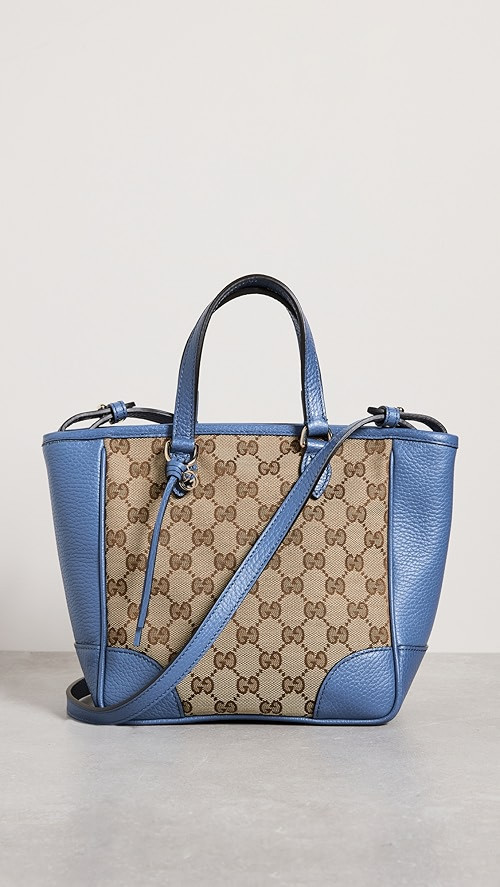 Gucci Blue Canvas Bree Tophandle Tote Small | Shopbop