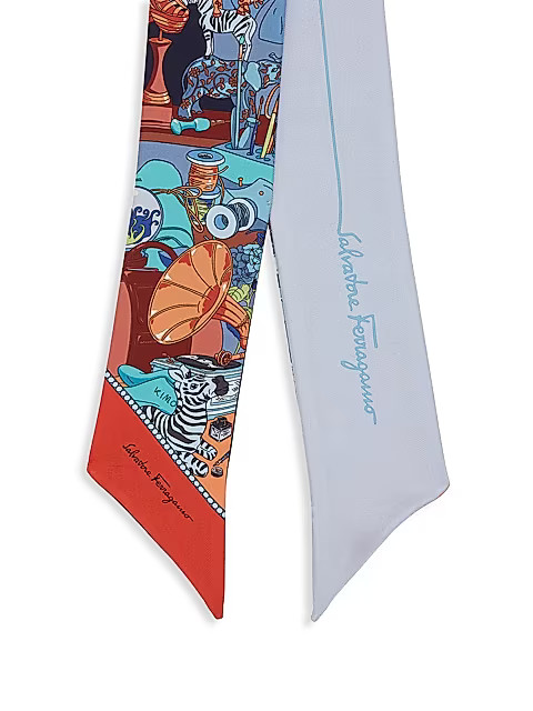 Studio-Print Silk Twilly | Saks Fifth Avenue