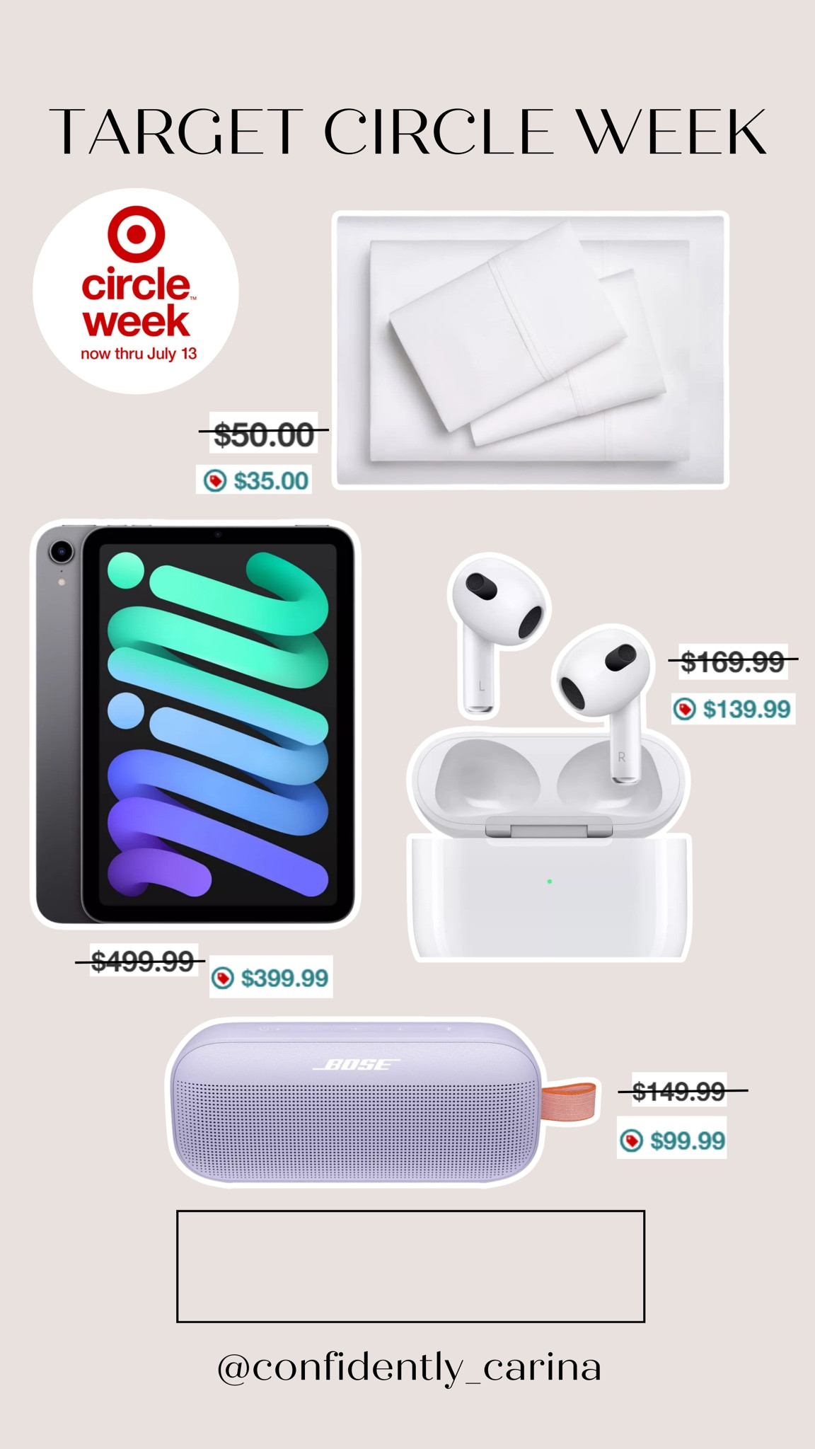 Sharing some of my electronic picks for Target Circle Week! Now is a great time if you’re looking to upgrade or grab a gift for the holidays!

Circle Week, Target Circle Week, Electronic Deals, Gift Ideas

#LTKSaleAlert #LTKSummerSales