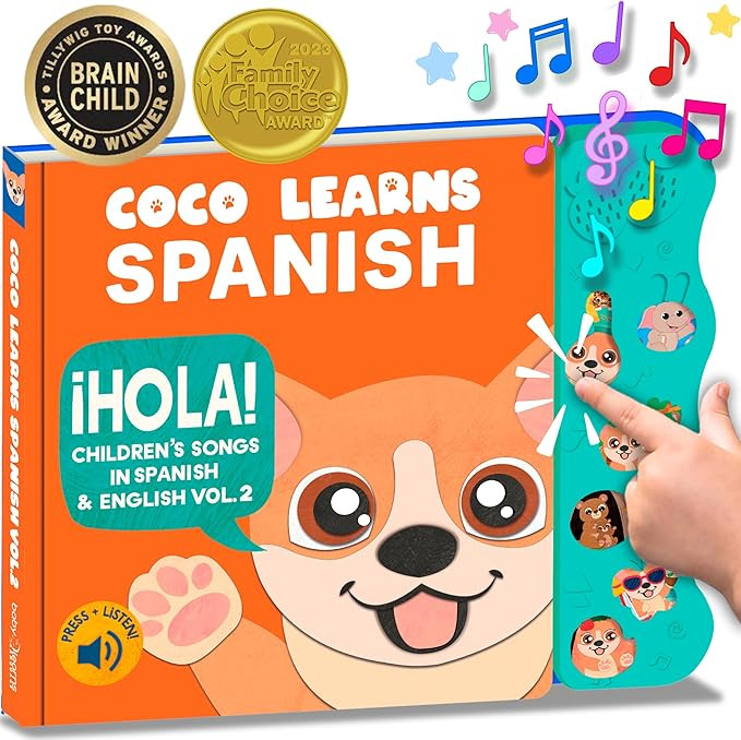 Musical Spanish Books for Kids 1-3, Spanish English Toys for Babies & Toddlers 1-3, Baby & Toddle... | Amazon (US)