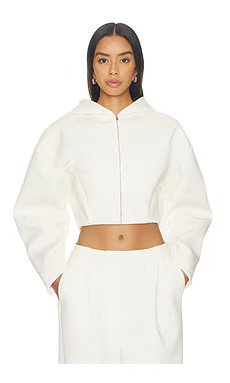 Nike Full Zip Hooded Jacket in Pale Ivory & Sail from Revolve.com | Revolve Clothing (Global)