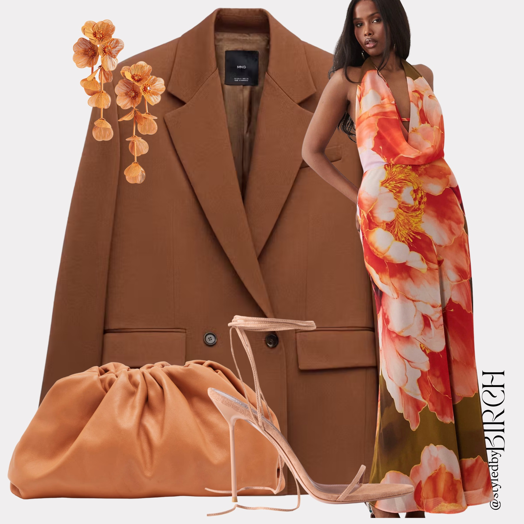 Wedding guest outfit number two and this floral print is absolutely beautiful 🌼

The flower earrings are the perfect finishing touch and the whole look feels really put together and completely appropriate for any wedding moment.

#ootd #outfitinspo #weddingguest #floralstyle #chicstyle

Tags 🏷️
Camel oversized blazer, red and orange floral midi dress, tan leather clutch bag, nude pointed heels, gold flower stud earring

#LTKsummer #LTKstyletip #LTKwedding