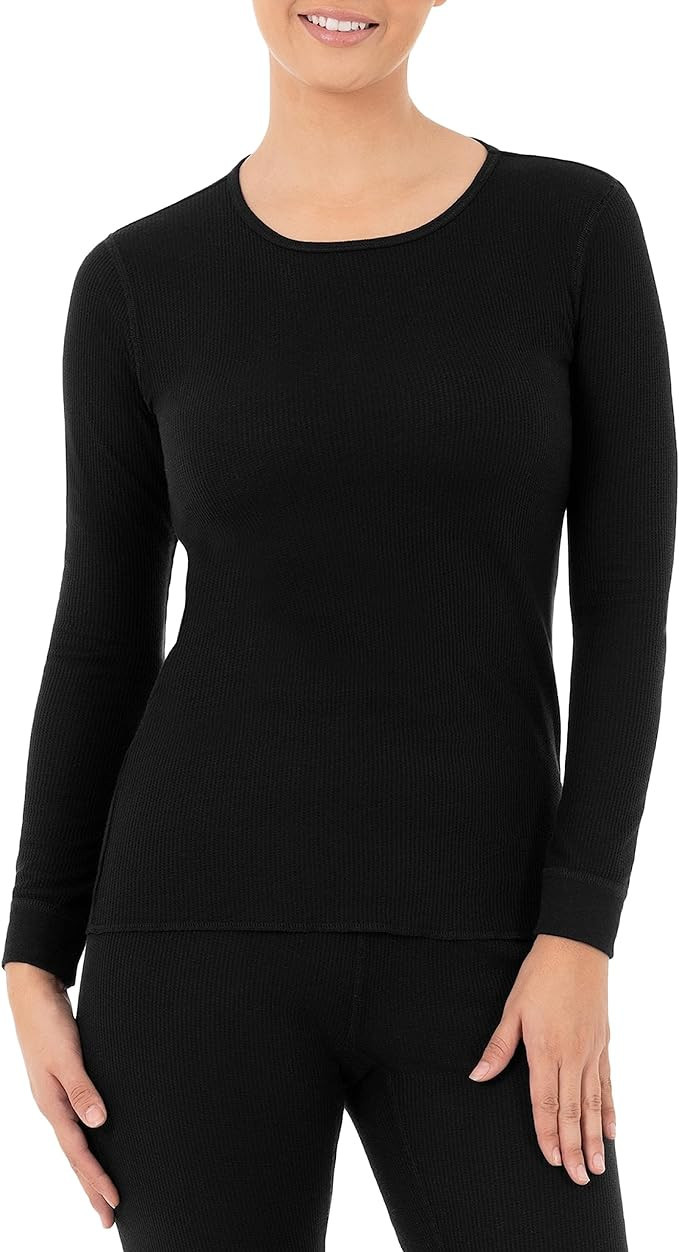 Fruit of the Loom Women's Micro Waffle Premium Thermal Underwear Tee Shirt | Amazon (US)