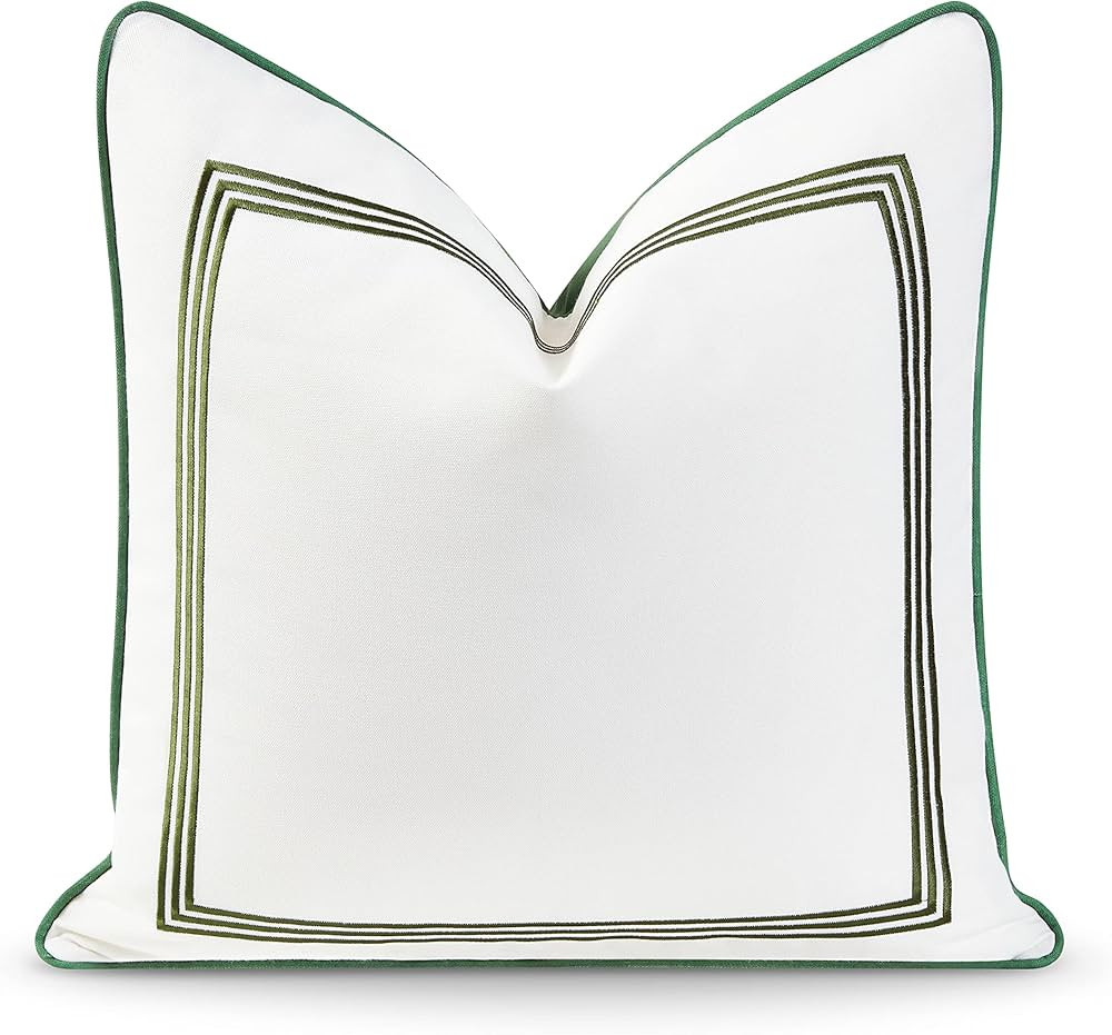 Hofdeco Premium Coastal Patio Indoor Outdoor Pillow Cover Only, 20"x20" Water Resistant for Backy... | Amazon (US)