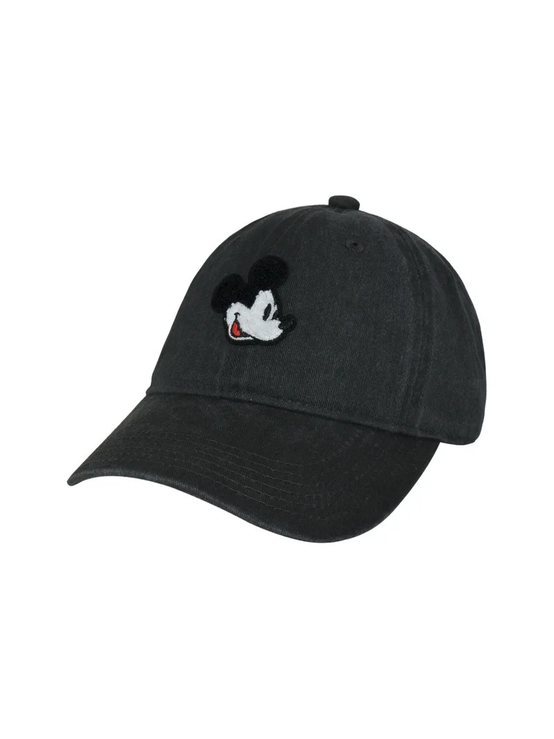 Mickey Mouse Women's Dad Cap with Chenille Patch, Black | Walmart (US)