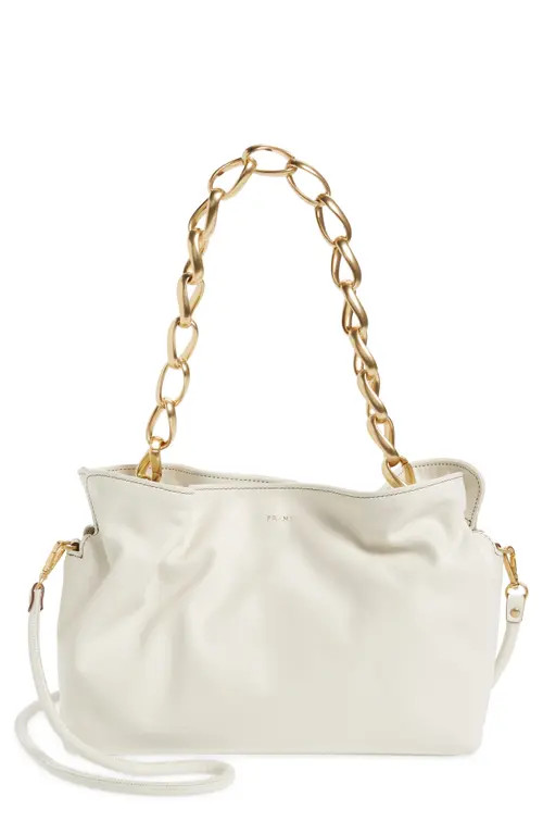FRAME Le Doux Leather Shoulder Bag in Off White at Nordstrom | Nordstrom