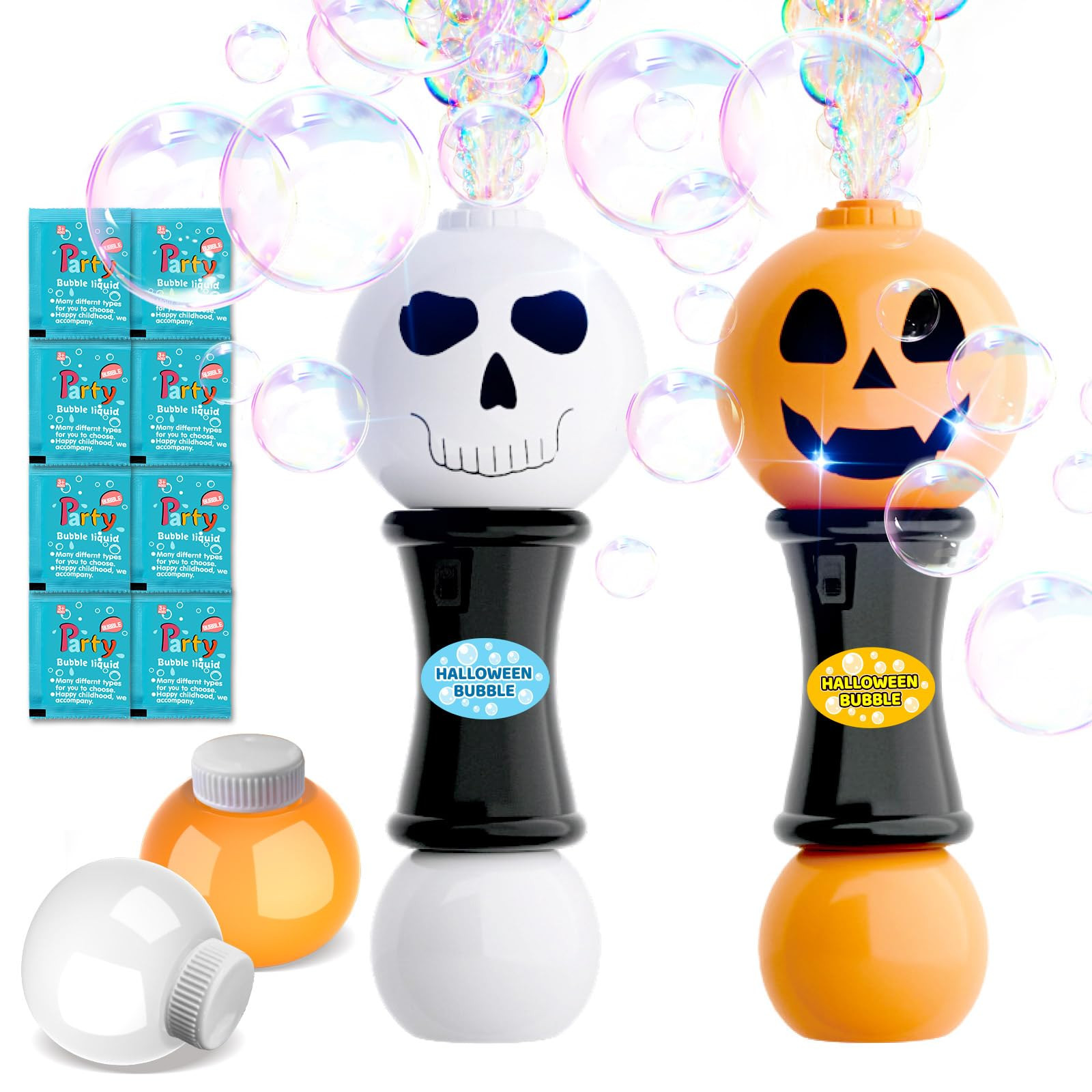 SpringFlower Halloween Toy,Bubble Blower Wand,6.7 Inch Illuminating Bubble Maker with LED Light-U... | Amazon (US)