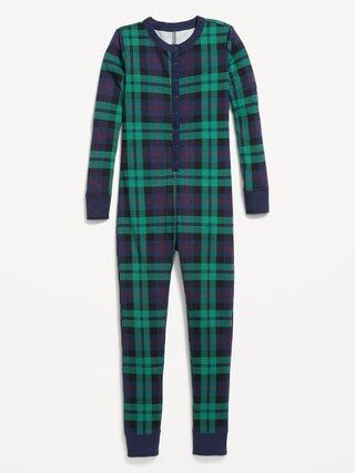 Gender-Neutral Matching Print Snug-Fit One-Piece Pajamas for Kids | Old Navy (US)
