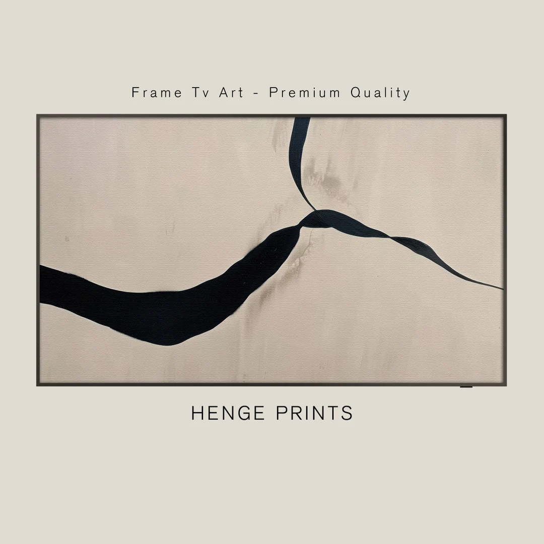 Samsung Frame TV Art, Samsung Frame TV Art Abstract Painting, Soft Shapes Frame Tv Art, Neutral T... | Etsy (US)