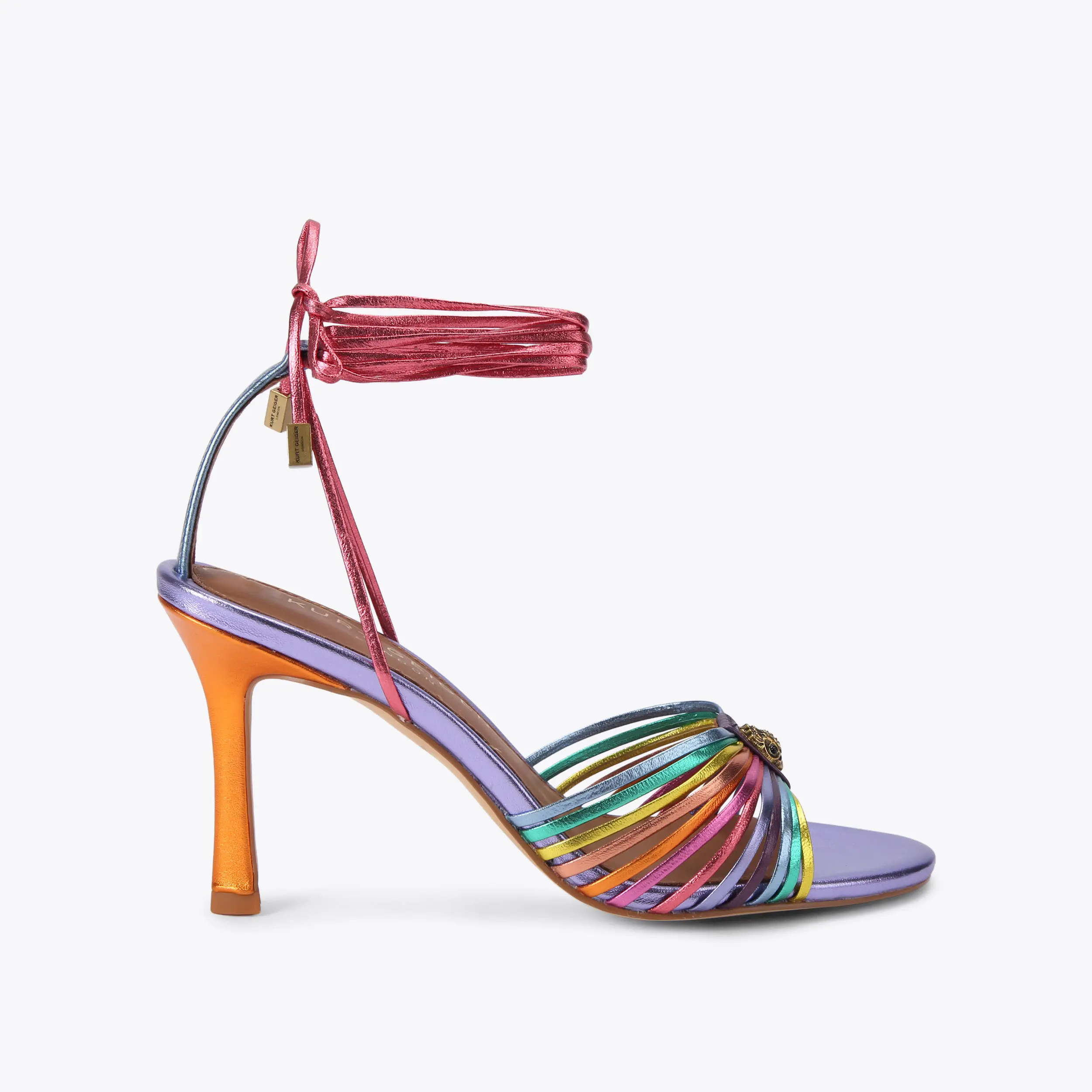 Kurt Geiger Londonmulti strap tie heel$188 | Kurt Geiger US