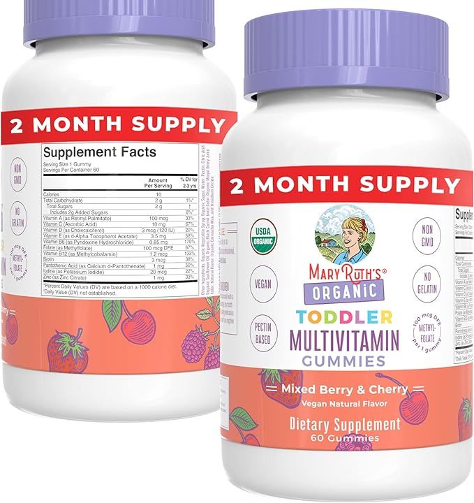 MaryRuth's Vitamin Gummy | Kids and Toddlers Age 2+ | USDA | Daily Vitamin C | D3 | Zinc | Mixed ... | Amazon (US)