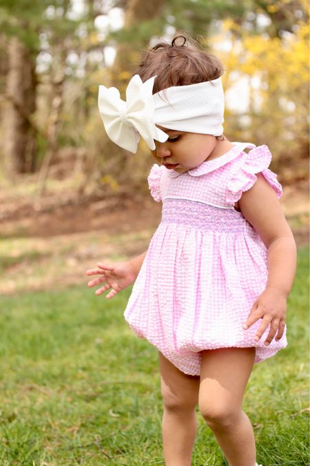 Baby girl smocked spring outfits / smocked bubbles for baby / little girl smocked dresses 

#LTKSeasonal #LTKbaby #LTKkids
