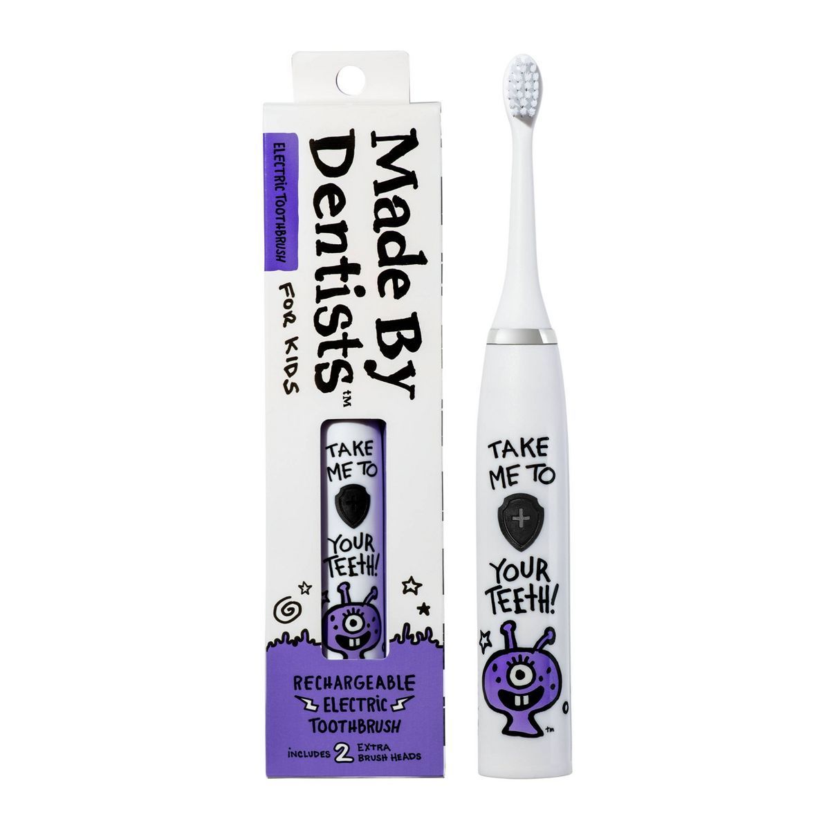 Made by Dentists Kids' Rechargeable Electric Toothbrush with 2 Replacement Toothbrush Heads and C... | Target