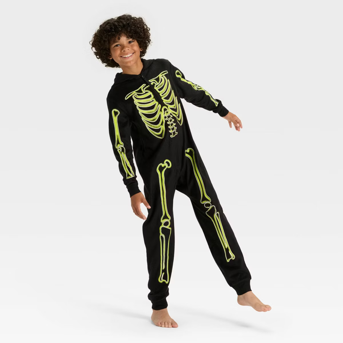 Boys' Halloween Skeleton Union Suit - Cat & Jack™ Black S | Target