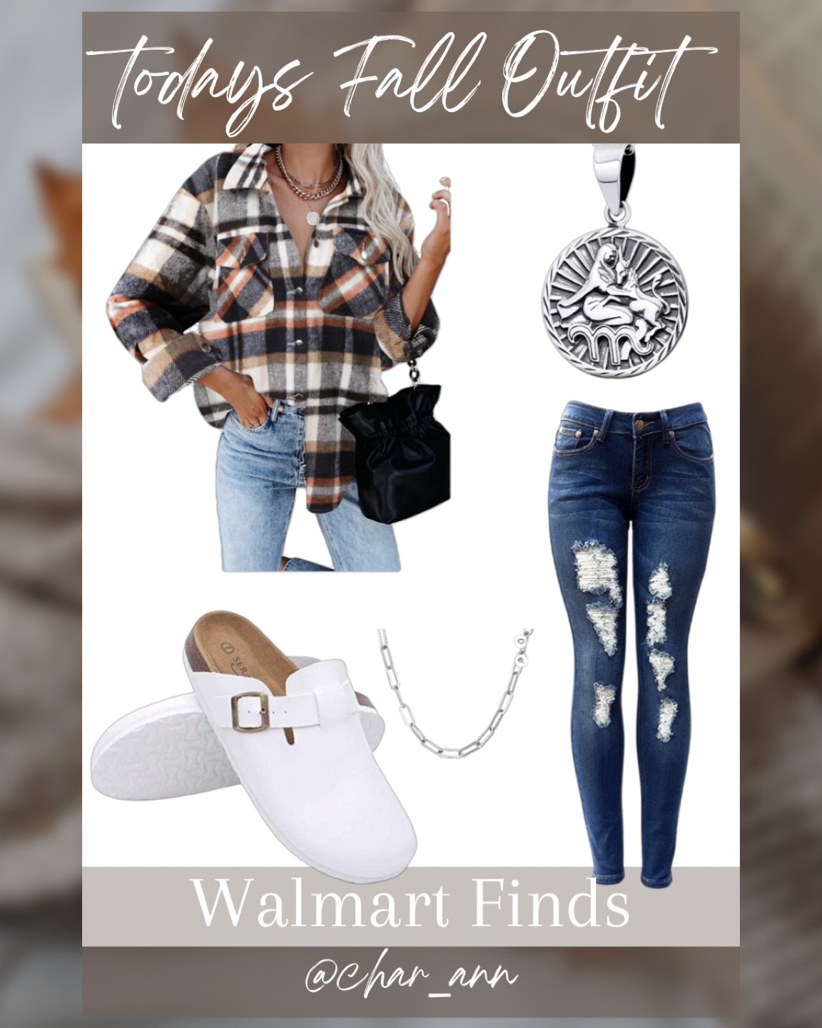 Clogs will never go out of style for me! These distressed jeans are only $25 and I love this zodiac necklace chain link necklace and flannel shacket! 

#LTKstyletip #LTKunder50 #LTKSeasonal