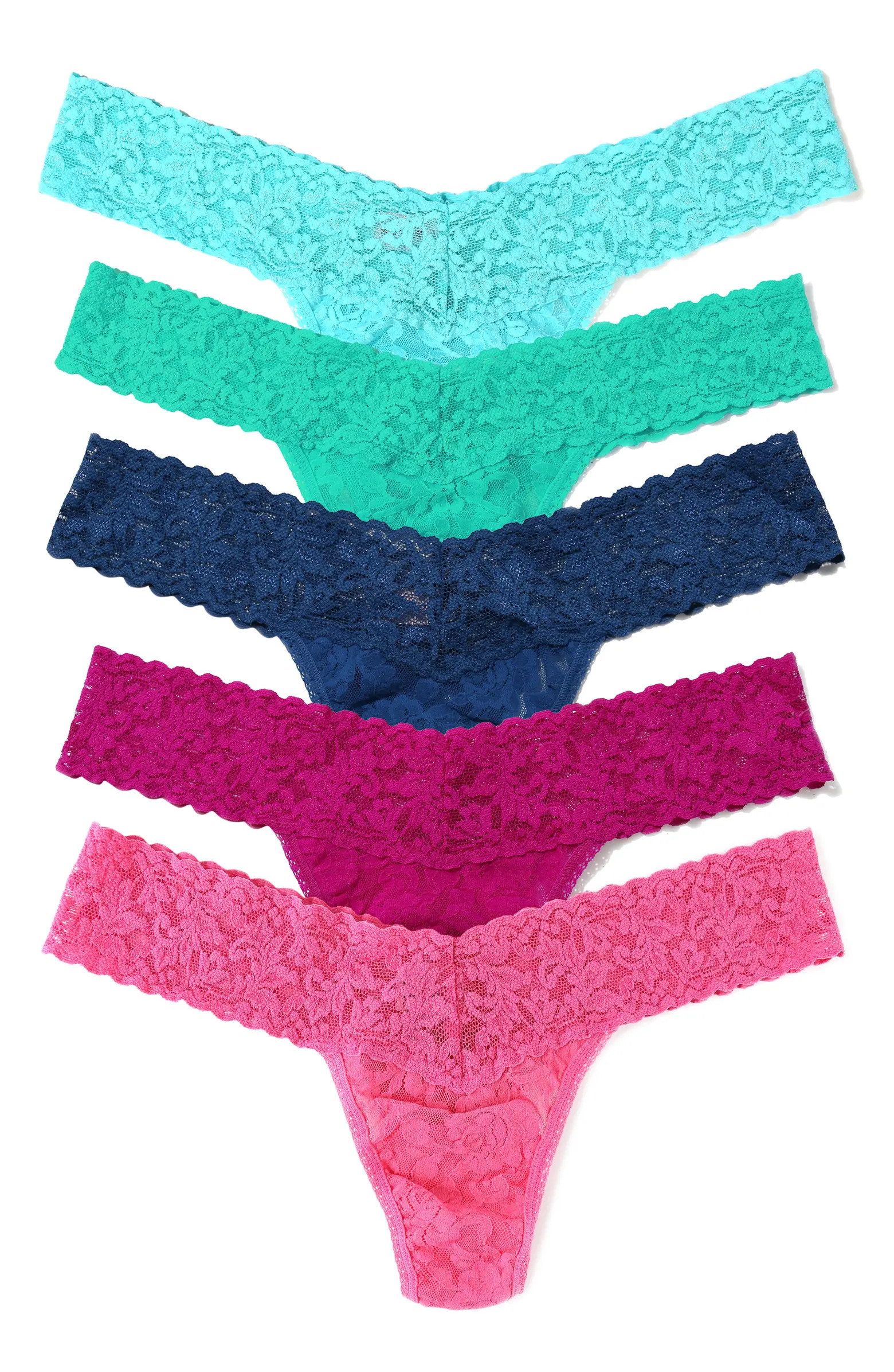 Holiday Cracker Assorted 5-Pack Low Rise Thongs | Nordstrom