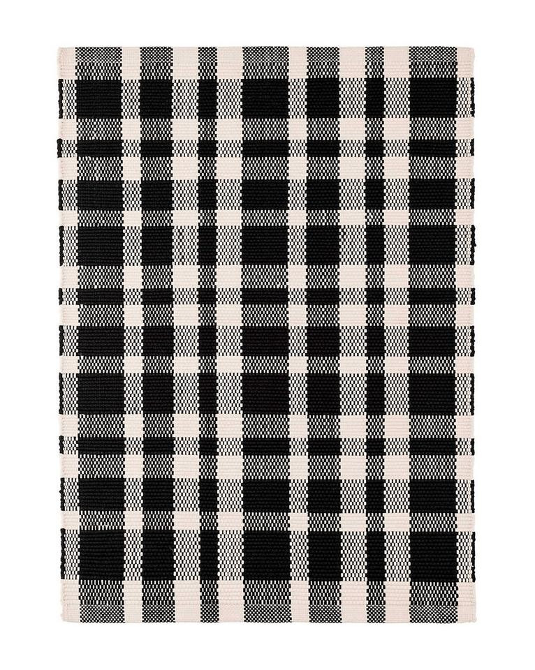 Tattersal Black Indoor / Outdoor Rug | McGee & Co.