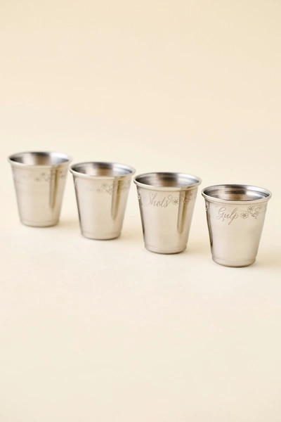 Esme Stainless Steel Shot Glass Set | Urban Outfitters (US and RoW)