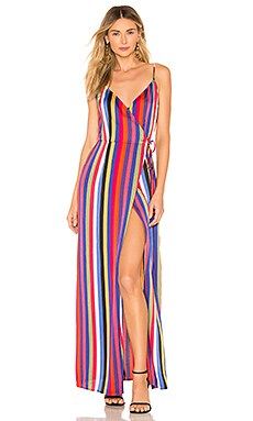 superdown Ella Wrap Maxi Dress in Multi Stripe from Revolve.com | Revolve Clothing (Global)