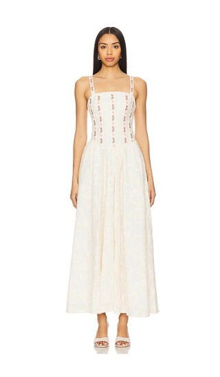 Agua Bendita Emerald Meraki Dress in Neutral. - size S | Revolve Clothing (Global)