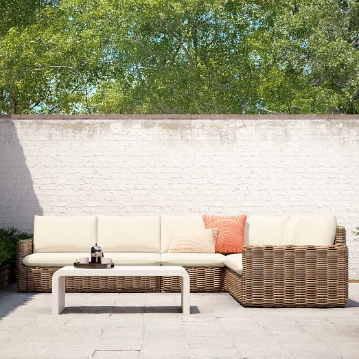 Build Your Own - Westport Slim Profile Outdoor Sectional | West Elm (US)