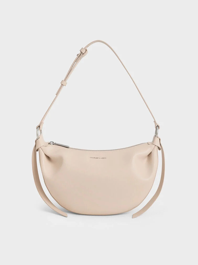 Noir Calla Half-Moon Bag | CHARLES & KEITH UK | Charles & Keith UK