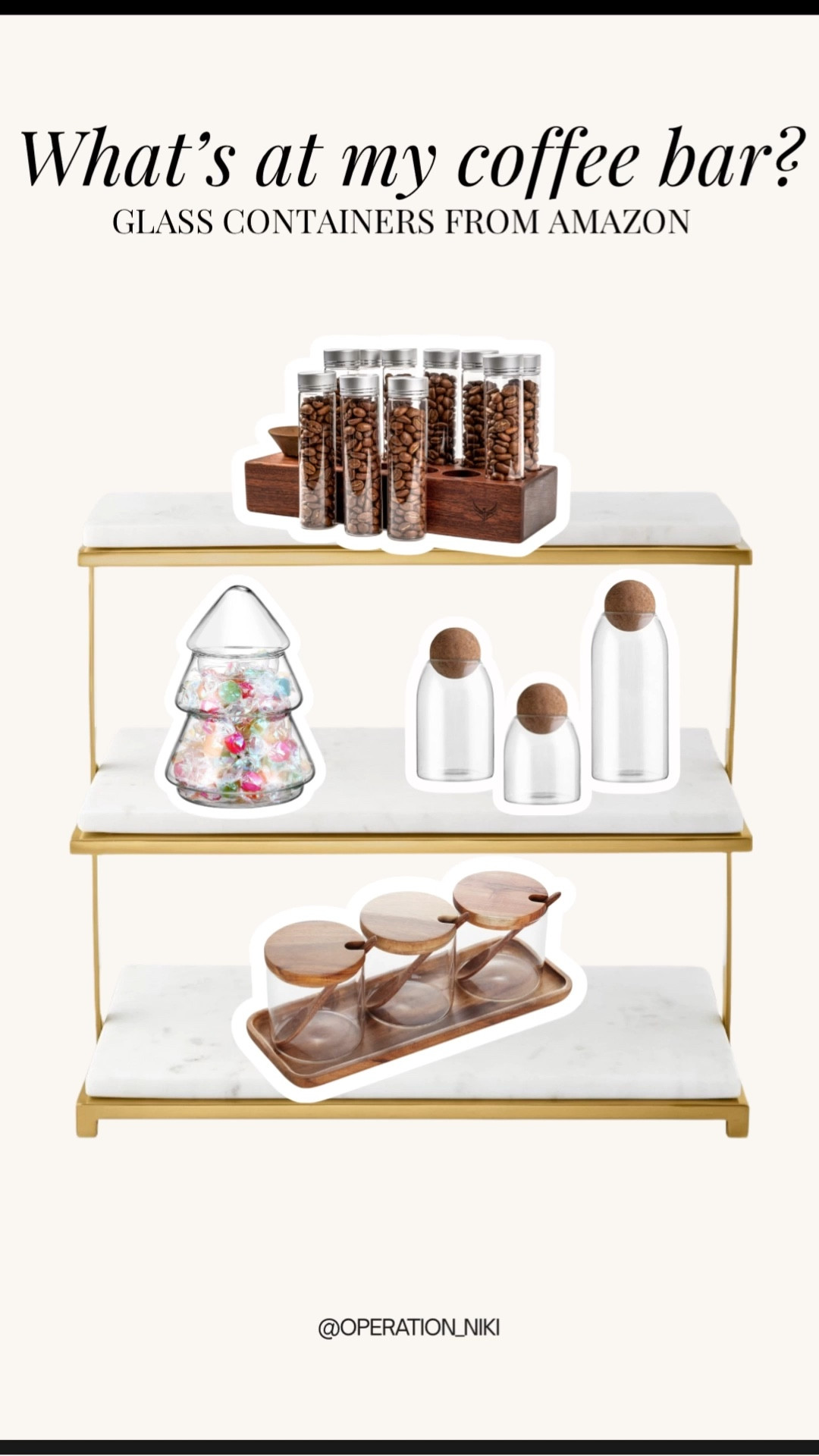 Cozy little jars that make your coffee bar feel extra warm and dreamy ☕✨ These glass containers keep everything neat, beautiful, and ready for slow morning moments. Follow for more @OPERATION_NIKI on IG, TikTok, & Facebook 💛 #coffeebar #coffeeorganization #amazonfinds #glasscontainers #coffeestation #kitchenorganization #aestheticdecor #cozyaesthetic #amazonmusthaves #LTKfoodie

#LTKHome #LTKFindsUnder50 #LTKFindsUnder100