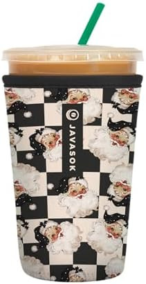Sok It JavaSok Iced Coffee & Cold Soda Insulated Neoprene Cup Sleeve (Checkin' It Twice, Medium: ... | Amazon (US)