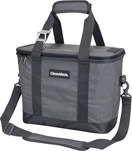 CleverMade Collapsible Cooler Bag with Shoulder Strap: Insulated Leakproof 30 Can Portable Soft B... | Amazon (US)
