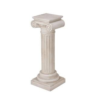 Irvell Indoor&Outdoor MGO Roman Pillar Classic Decorative Column Plant Stand, Antique White (14.75 in. H W x 39.3 in. H) | The Home Depot