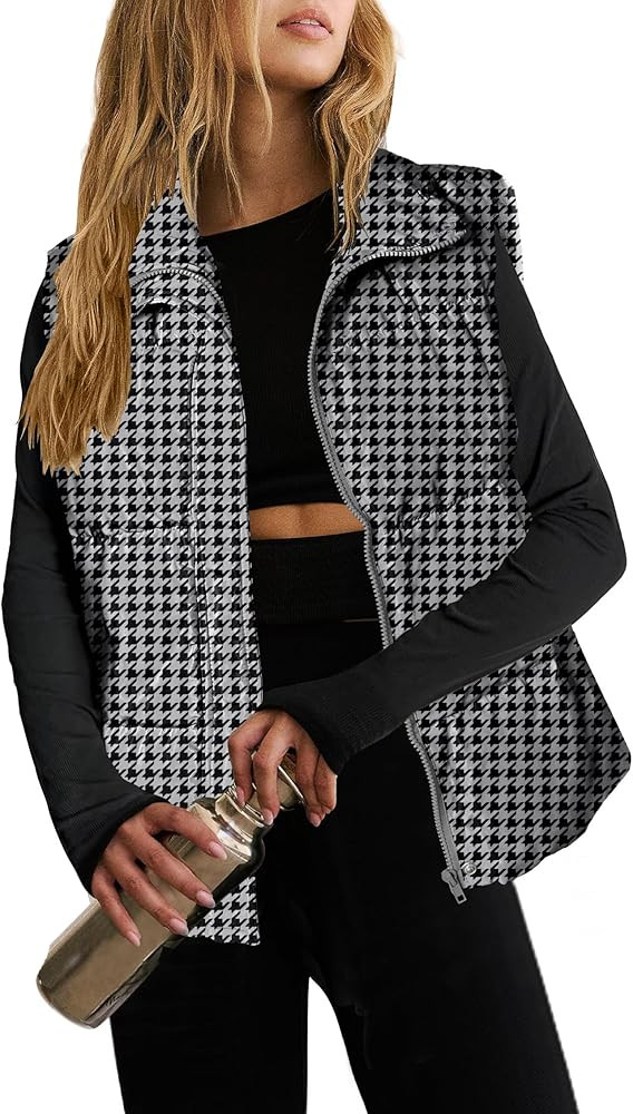 Zeagoo Women Puffer Vest Lightweight Stand Collar Sleeveless Winter Warm Zip Up Padded Outerwear ... | Amazon (US)