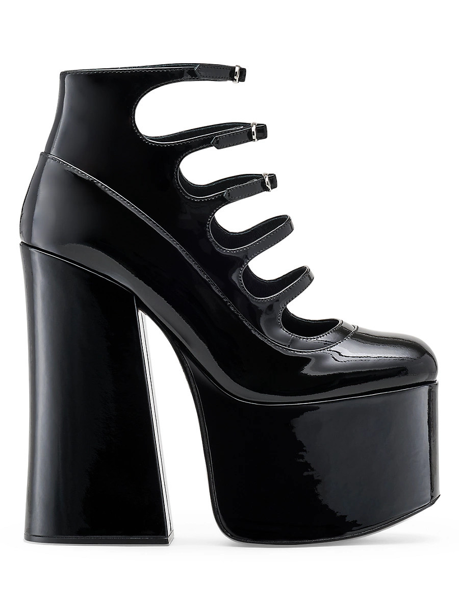 Women's Kiki 160MM Leather Platform Ankle Boots - Black - Size 8 | Saks Fifth Avenue