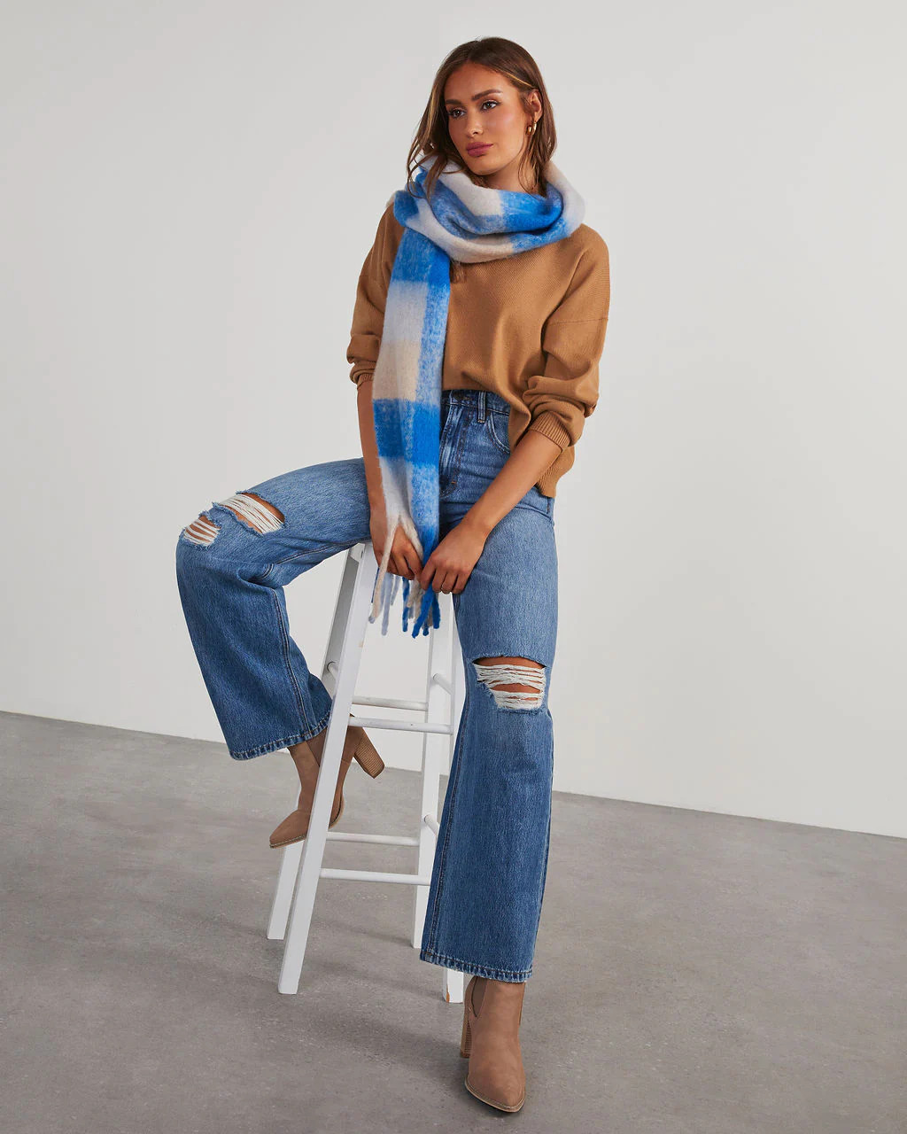 Autumnal Large Plaid Blanket Scarf | VICI