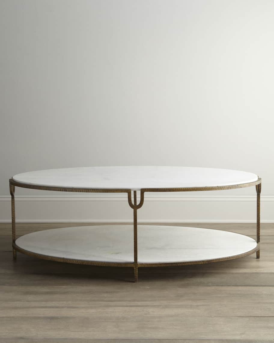 Global Views Olivia Marble-Top Coffee Table | Horchow
