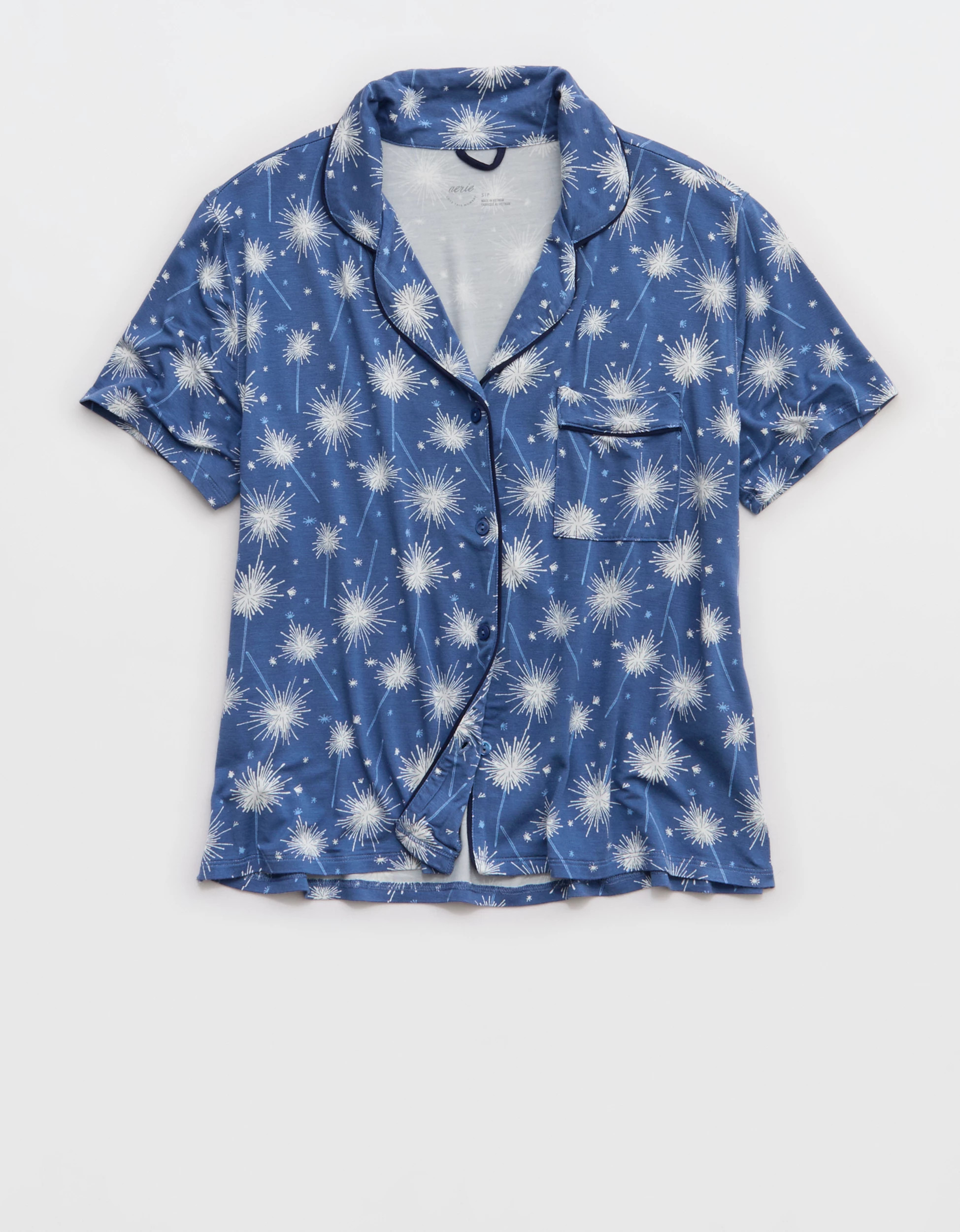 Aerie Real Soft\u00ae Short Sleeve Pajama Shirt | American Eagle Outfitters (US & CA)
